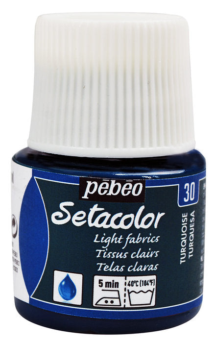 PINTURA SETACOLOR TRANSPARENT 45ML 30 TURQUESA | PEBEO | ENVASE 5 UDS. UNIDAD | 33167863290301 Imagen principal del producto