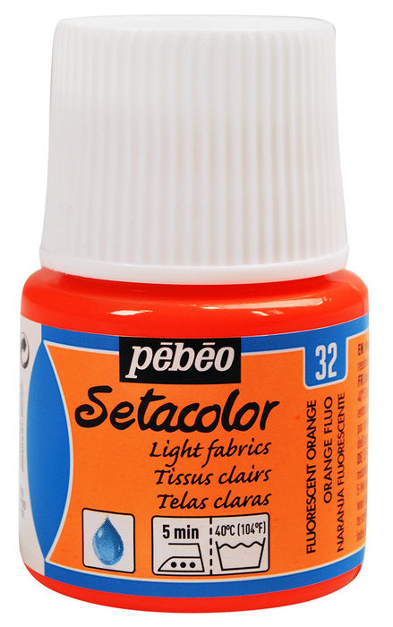 PINTURA SETACOLOR TRANSPARENT 45 ML 32 NARANJA FLUORESCENTE | PEBEO | ENVASE 5 UDS. UNIDAD | 33167863290325 Imagen principal del producto