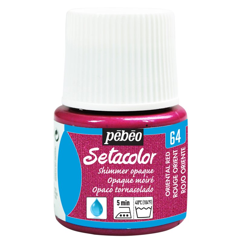 Pintura Setacolor opaco 45 ml plata tornasolado marca PEBEO
