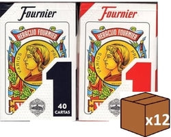 Cartas Españolas Fournier Pack 12 Estuche 40 Cartón