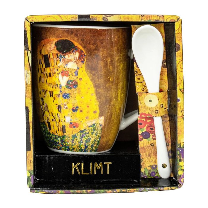TAZA CON CUCHARA EN CAJA KLIMT EL BESO | ENESCO | 1 UNIDAD | 3453131151467 Imagen principal del producto