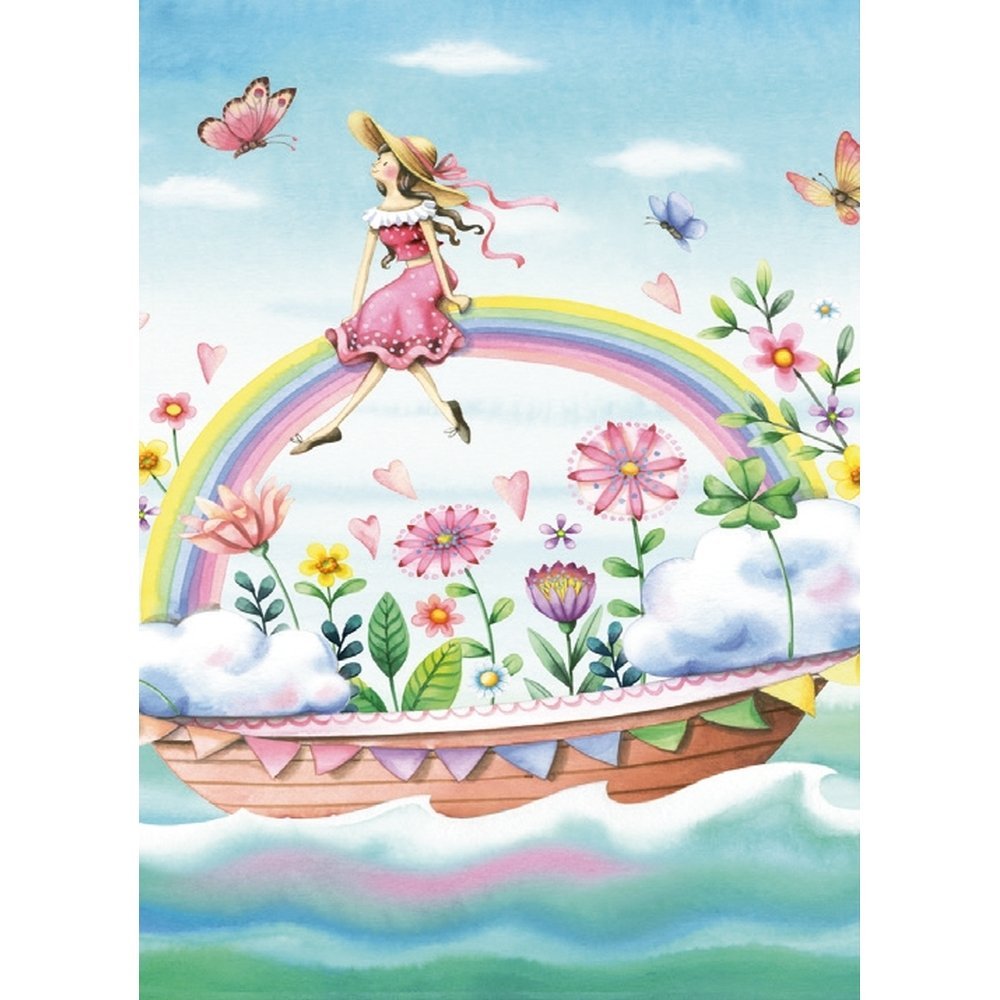 Cuaderno A5 Barco Arcoiris 48H Rayadas Pictura