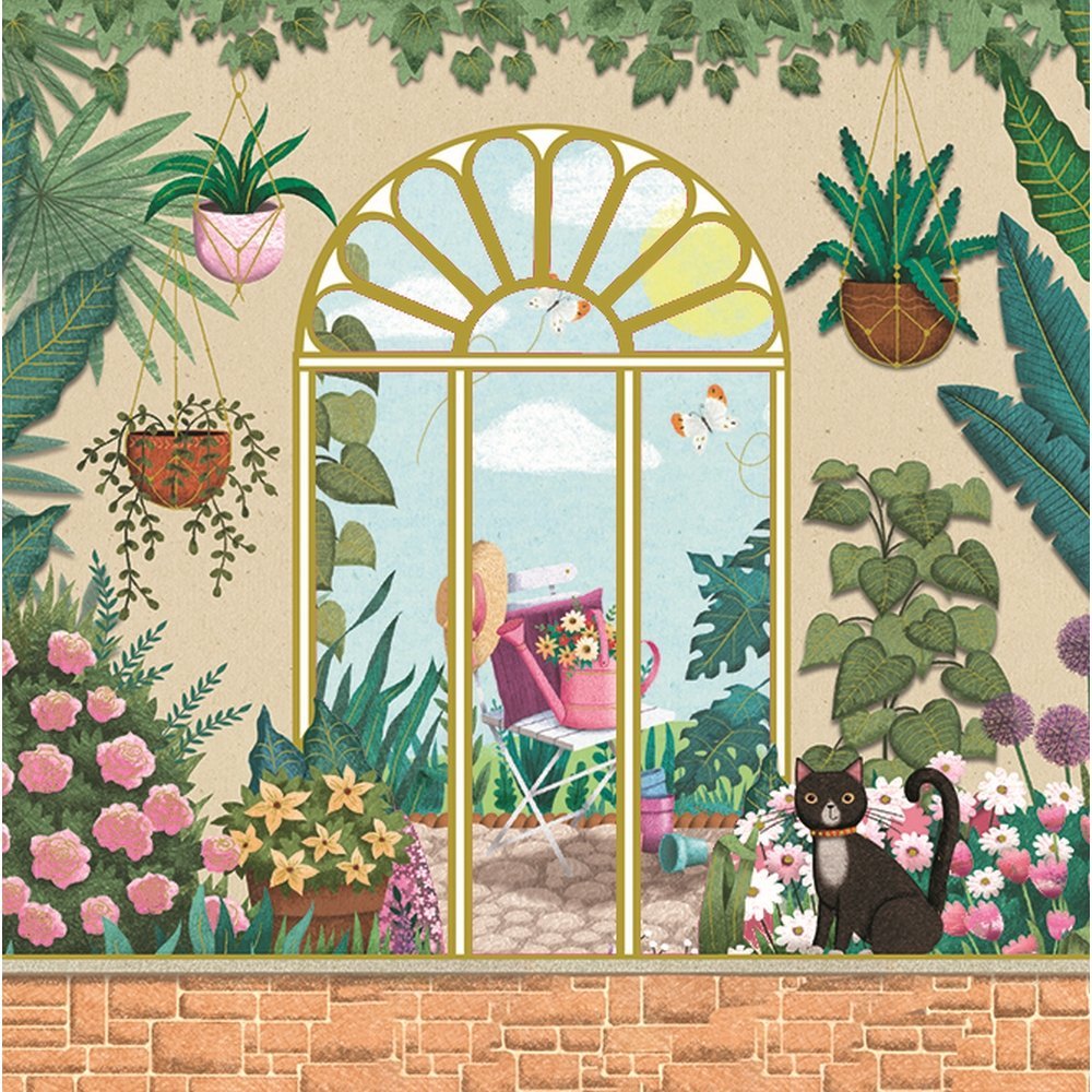 Tarjeta Felicitacion Arabesco Ventana al Patio 16x16 cm PICTURA