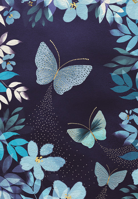 Cuaderno Grapado 10,5x15cm Mariposas A6 48H Rayadas Pictura