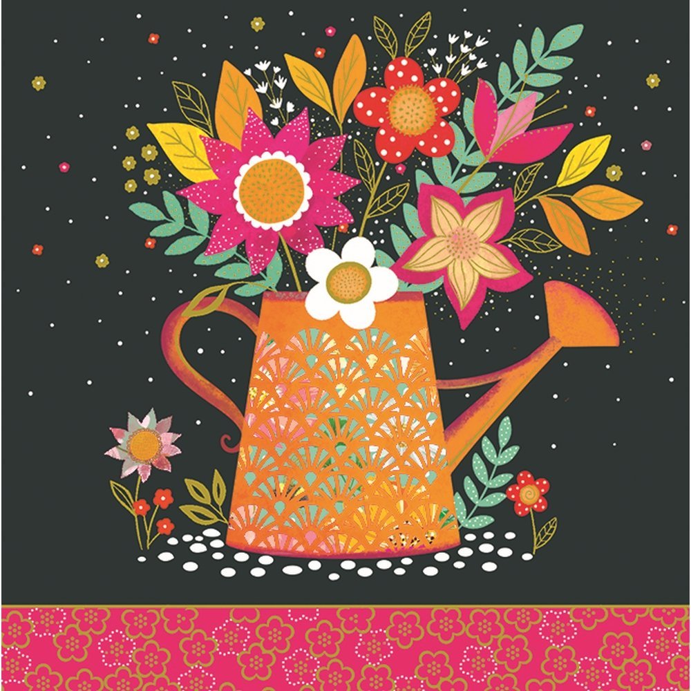 Tarjeta Felicitaicon Arabesco Regadera Flores 16x16 cm Pictura Imagen principal del producto