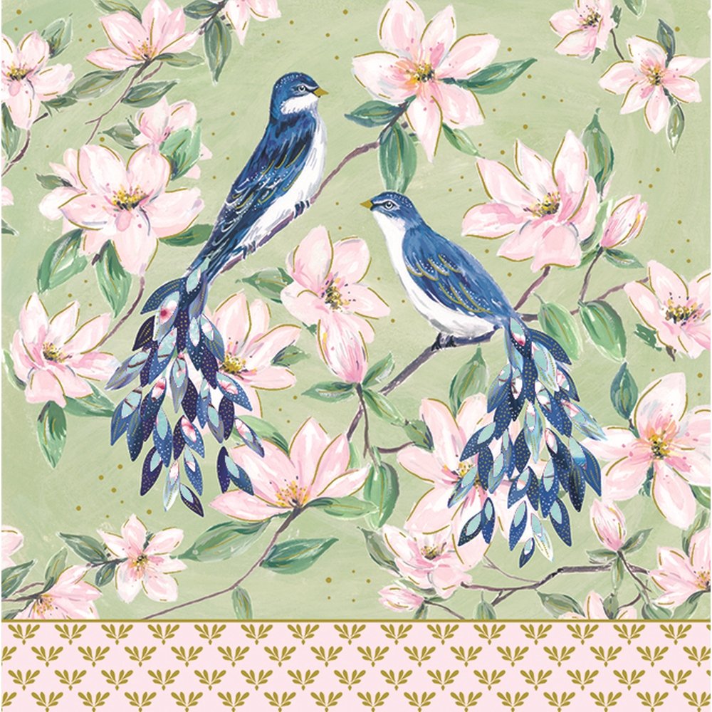 Tarjeta Felicitacion Arabesco Pareja Pájaros PICTURA 16x16 cm Imagen principal del producto