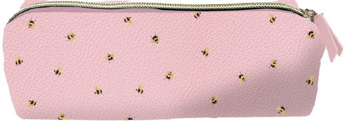 ESTUCHE GRANDE CREMALLERA DYMENT ABEJAS ROSAS 20X7X5 CM | PICTURA