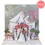 Tarjeta 3D boda pareja frente a la tienda 16x16 cm Pictura