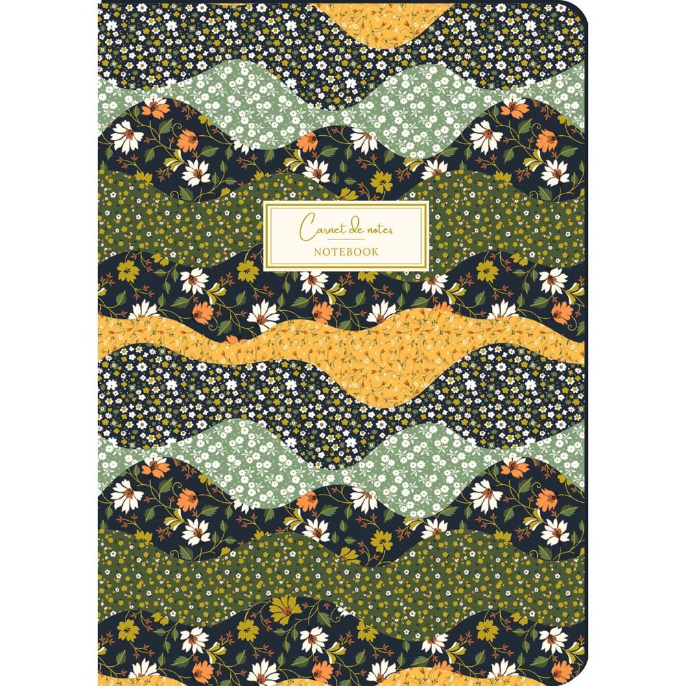 Cuaderno A5 tapa rígida motivo japonés floral PICTURA