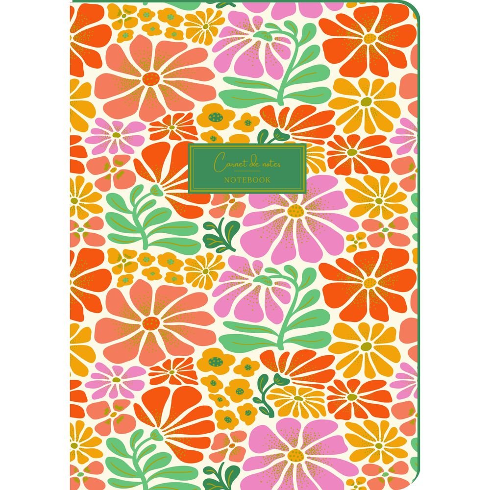 Cuaderno A5 Soft Touch Motivo Floral Años Setenta PICTURA Imagen principal del producto