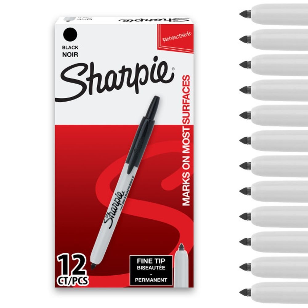 Rotulador Sharpie Permanente Retráctil Punta Fina Negro Marca Sharpie