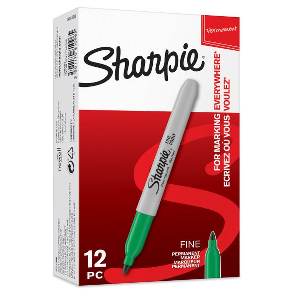 Rotulador Sharpie Permanente Punta Fina Verde Marca Sharpie Imagen principal del producto