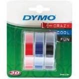 Blister 3 Unidades Cinta Dymo 3D 9mmx3m Rojo/azul/negra