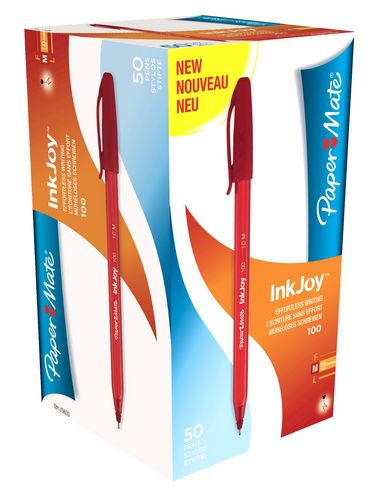 BOLIGRAFO PAPER MATE INKJOY 100 ROJO | 50 UNIDADES | (PAPERMATE) Imagen principal del producto