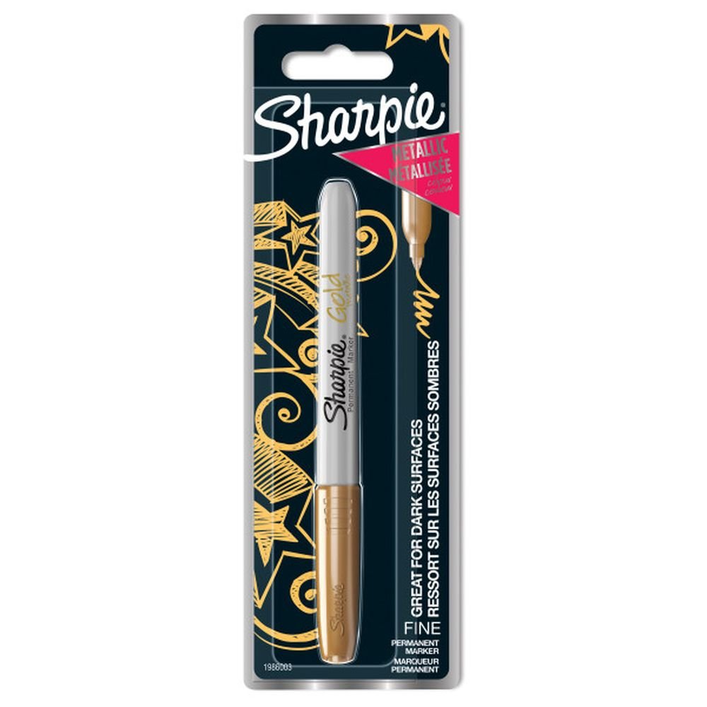 Rotulador Sharpie Permanente Punta Fina Oro Metálico Marca Sharpie