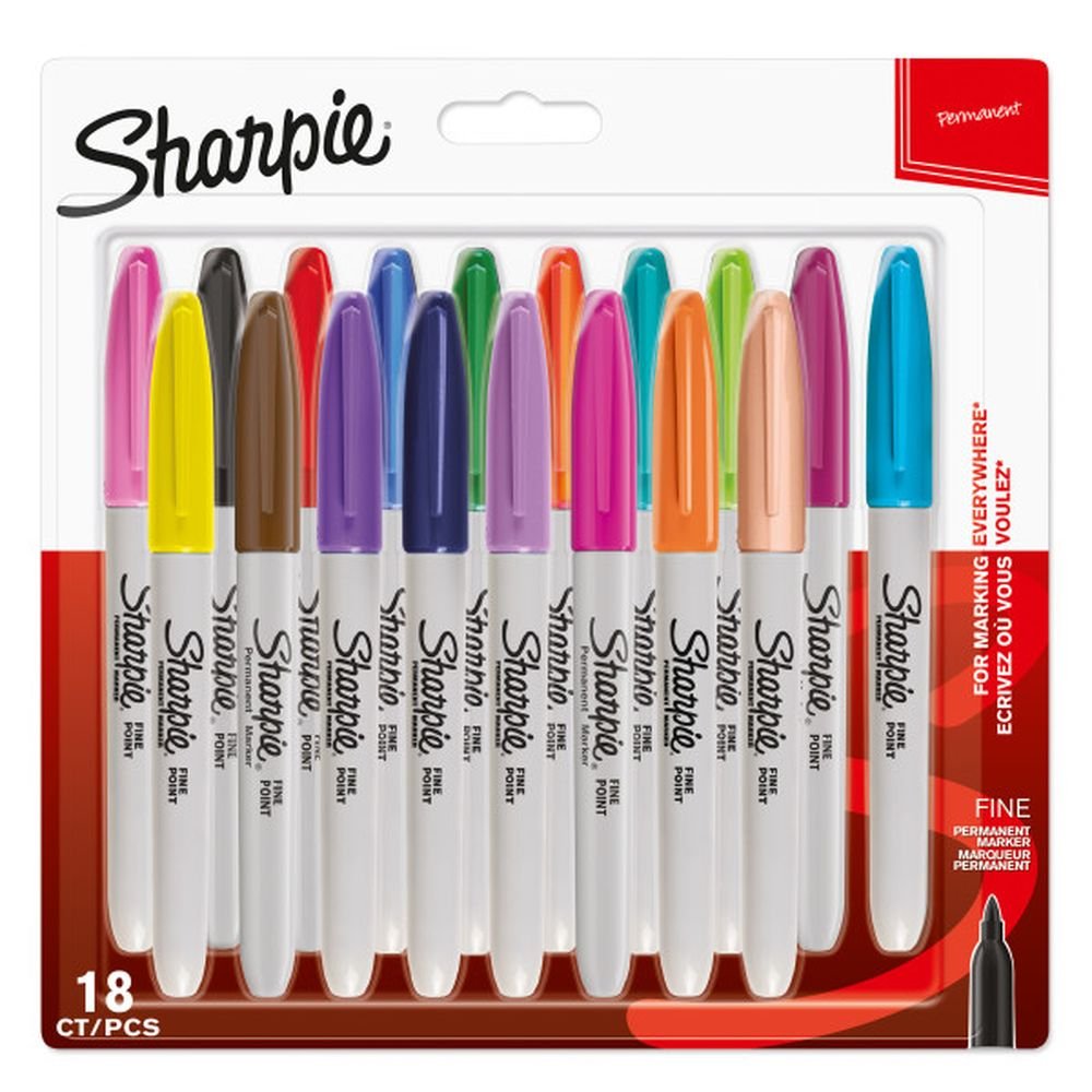 Rotulador Sharpie Permanentes Punta Fina 18 Colores Surtidos