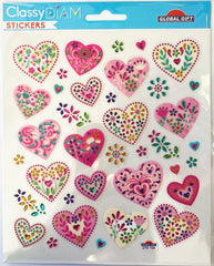 PEGATINAS CLASSY DIAM CORAZONES STRASS | GRUPO ERIK EDITORES STICKERS | ENVASE 10 UDS. UNIDAD | 3510052101046