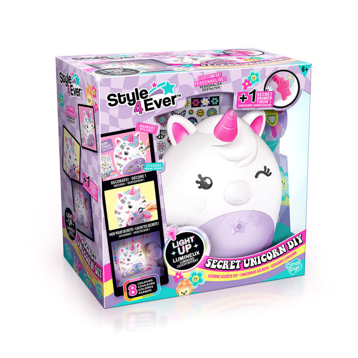 Lampara de Unicornio con Compartimento Secreto CANAL TOYS