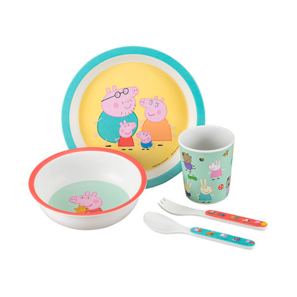 SET VAJILLA 5 PIEZAS PEPPA PIG | PETIT JOUR PARIS | 1 UNIDAD | 3585190957015