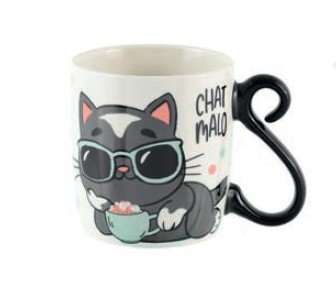 Taza Houba Porcelana 25 Cl Gato Malo