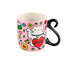 Taza Houba Porcelana 25 Cl Gato Felicidad Rosa