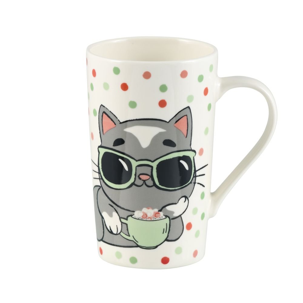 Taza Porcelana Gato Malo 50 Cl DERRIERE LA PORTE con Caja Regalo