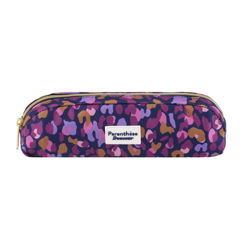 Estuche Rectangular con Cubiertos Leopardo Ciruela DERRIERE LA PORTE