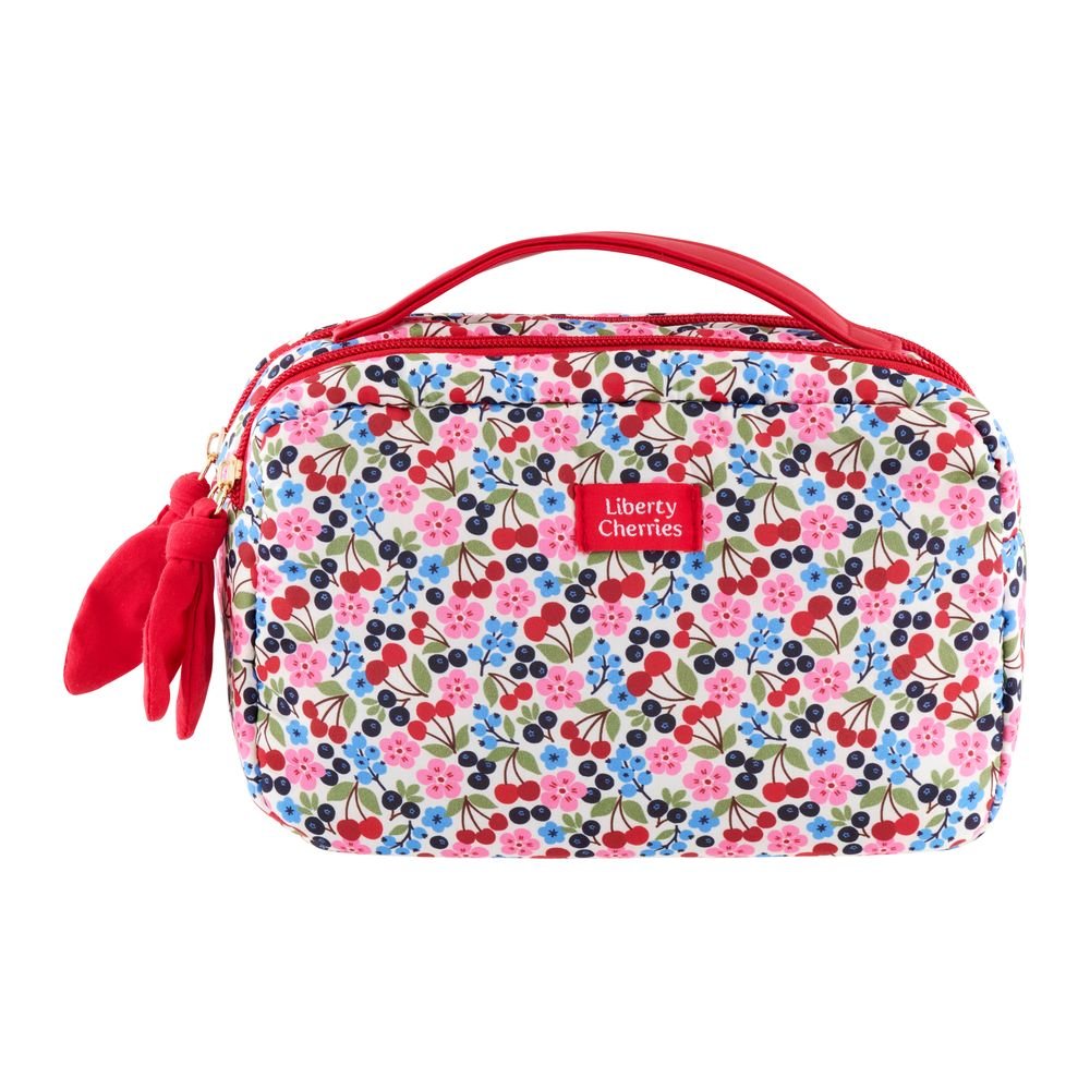 Neceser Vanity Doble Algodón Cerezas Liberty DERRIERE LA PORTE
