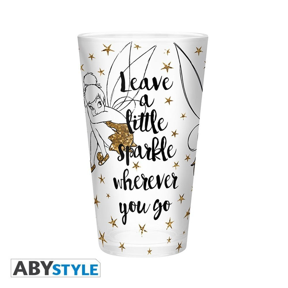 Vaso grande 400 ml campanilla dorada purpurina Disney ABYSSE Imagen principal del producto