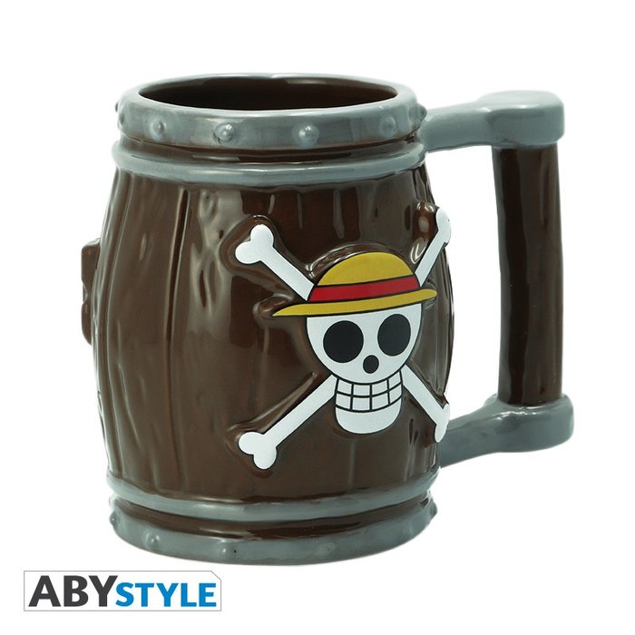 TAZA 3D ONE PIECE BARRIL CAJA 2UDS | ABYSSE | ENVASE 2 UDS. UNIDAD | 3665361028420 Imagen principal del producto