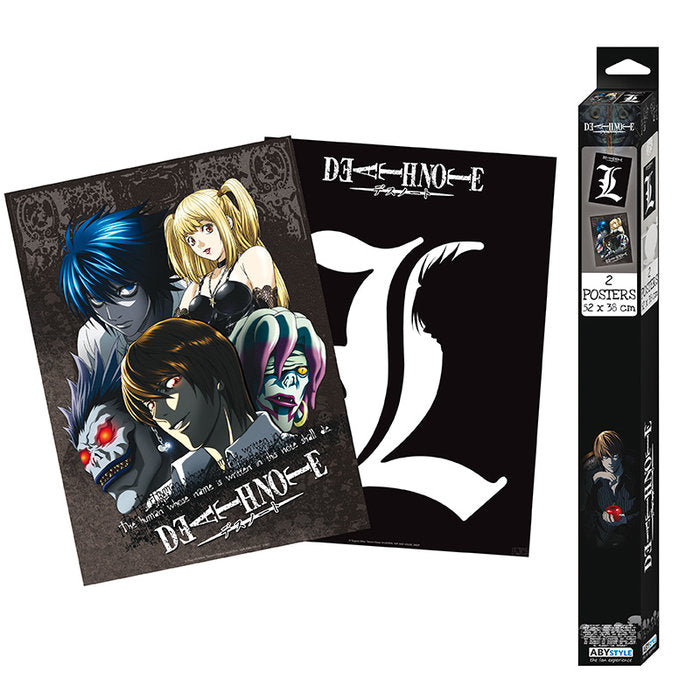 SET 2 CHIBI POSTERS DEATH NOTE L & GRUPO (52X38) | ABYSSE | 1 UNIDAD | 3665361057482 Imagen principal del producto