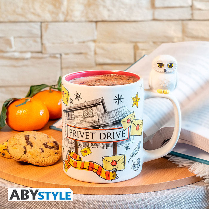 TAZA 3D HARRY POTTER HEDWIG & PRIVET DRIVE CAJA 2UDS | ABYSSE | ENVASE 2 UDS. UNIDAD | 23665361058544