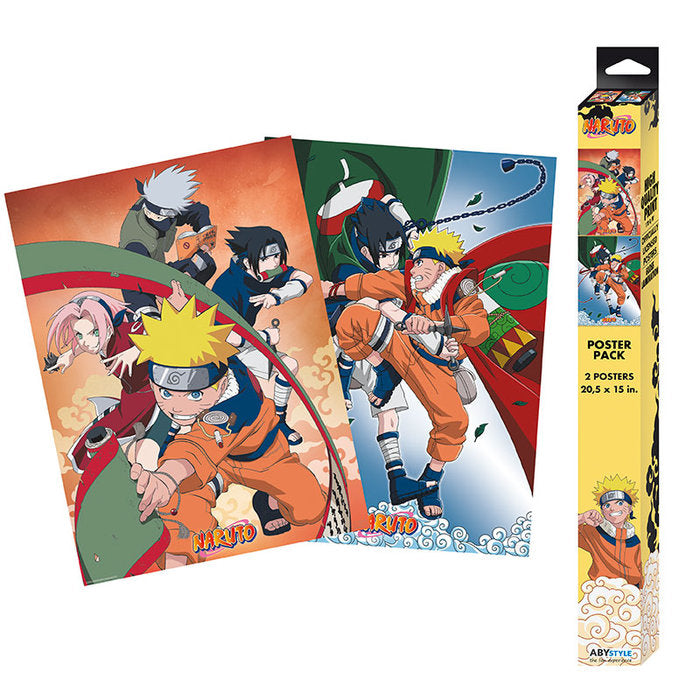 SET 2 CHIBI POSTERS NARUTO EQUIPO 7 (52X38) | ABYSSE | 1 UNIDAD | 3665361065364