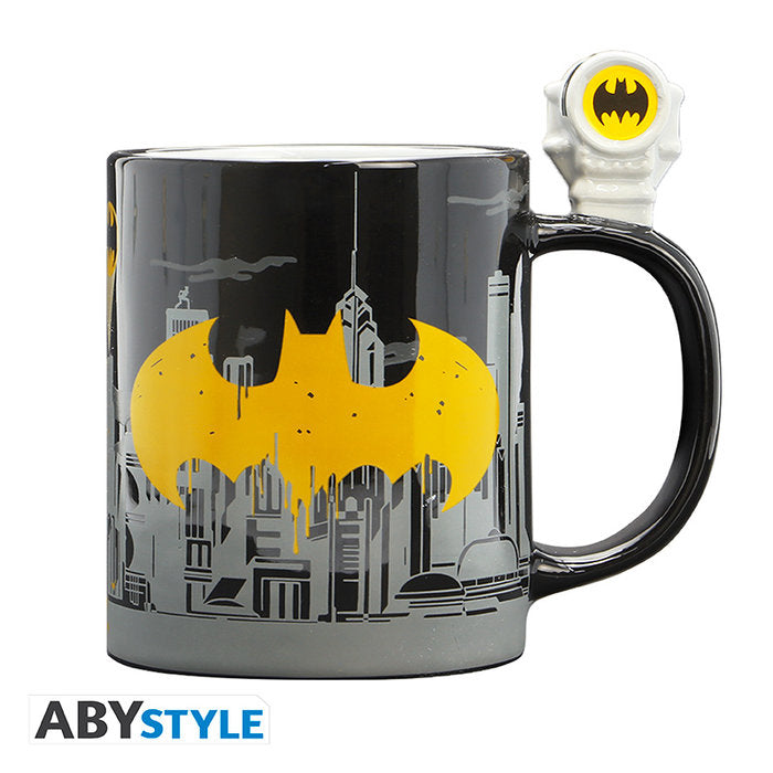TAZA CON ASA 3D BAT-SEÑAL & BATMAN DC COMICS | ABYSSE | ENVASE 2 UDS. UNIDAD | 23665361080156