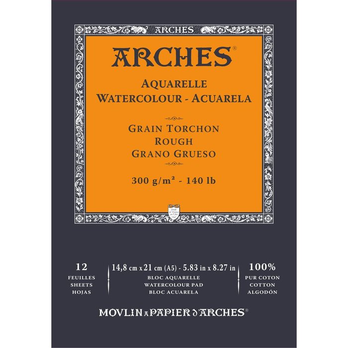 Bloc encolado 14,8x21 cm Arches 12H Grueso 300G Imagen principal del producto