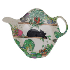 BANDEJITA PARA TAZA DE TE GATO CON PLANTAS | KIUB | ENVASE 6 UDS. UNIDAD | 3700572762708