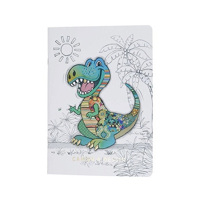 Cuaderno A5 48 páginas liso Dino Kook infantil