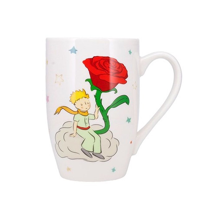 TAZA REDONDA XL 490 ML + CAJA REGALO EL PRINCIPITO ROSA | KIUB PRINCIPITO | 1 UNIDAD | 3700572800189