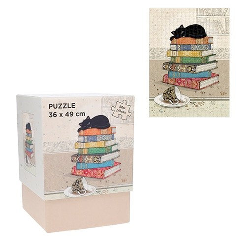 PUZZLE 500 PIEZAS 36X49CM BUG ART GATO LIBROS | KIUB | 1 UNIDAD | 3700572800899 Imagen principal del producto