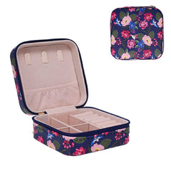 JOYERO CON CREMALLERA CON COMPARTIMENTOS FLORES | KIUB | 1 UNIDAD | 3700572804361