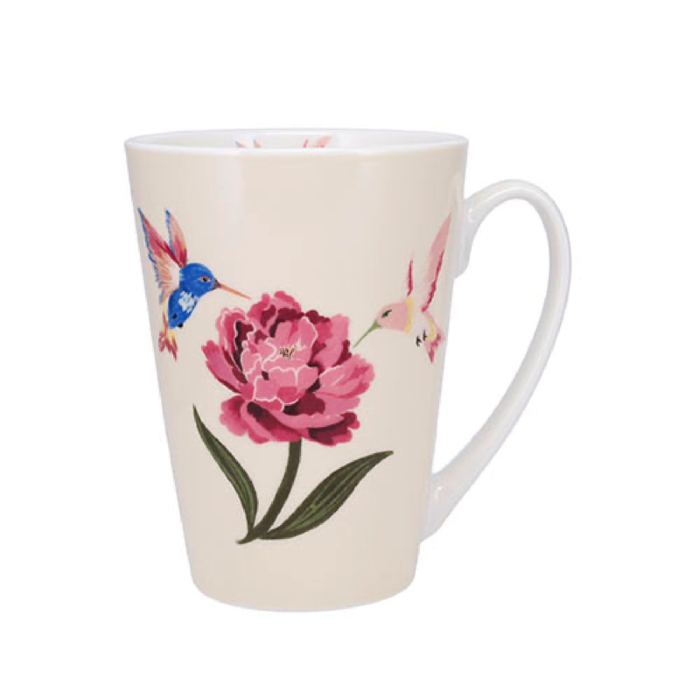 Taza XL Conica 500ml + Caja Pivoines y Colibris