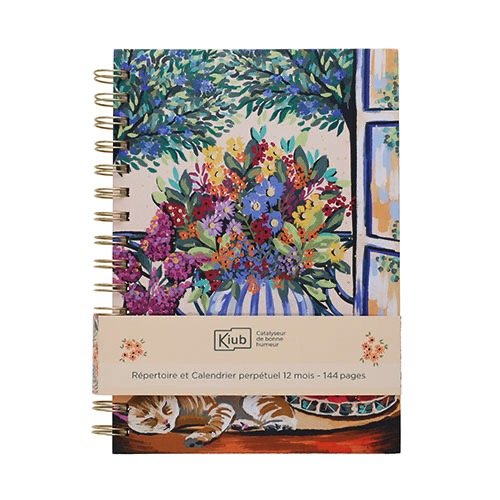 Cuaderno Directorio Calendario Perpetuo Bohem marca Kiub tamaño A5 Imagen principal del producto
