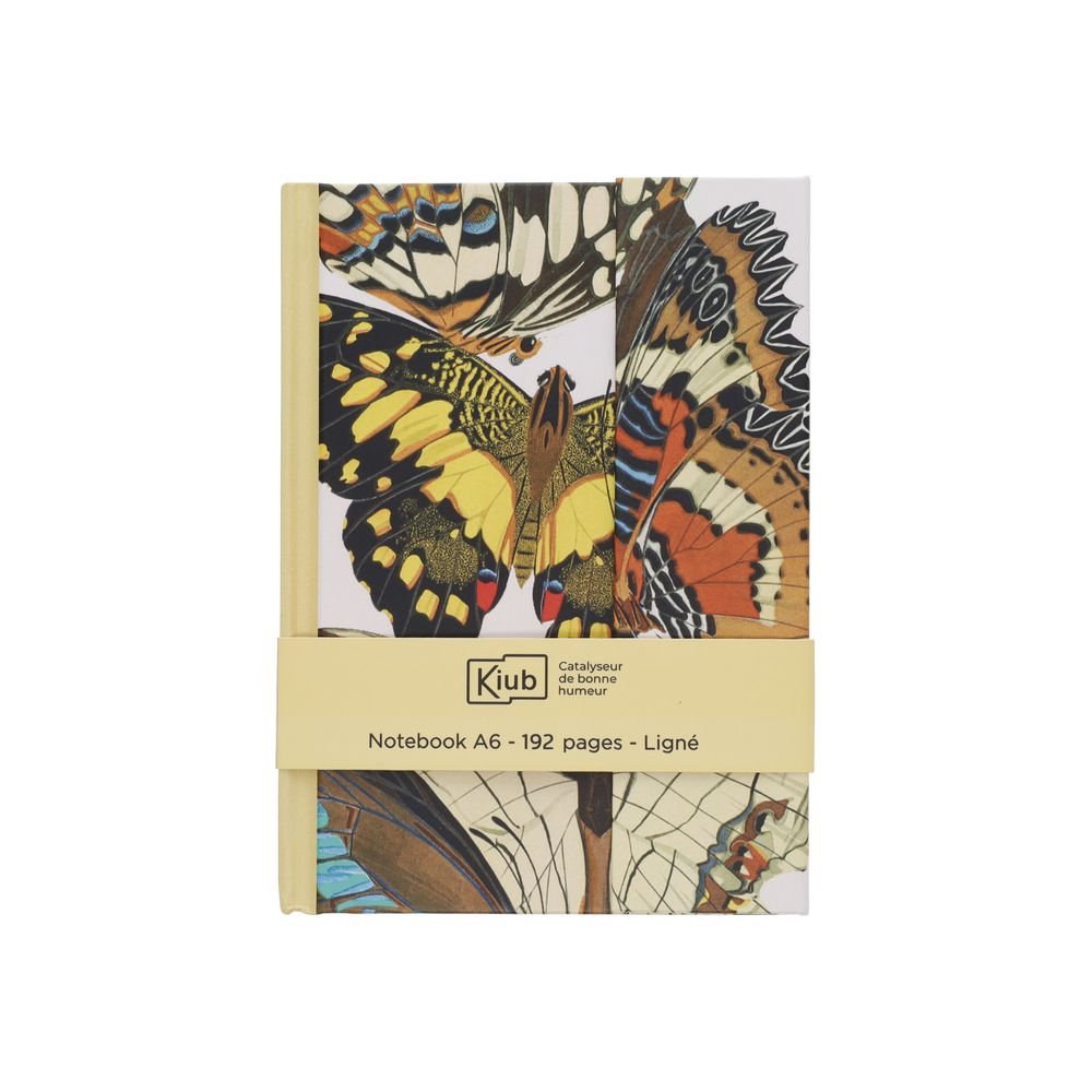 Cuaderno A6 Lineas 192 páginas Encyclopedia Papillons marca Kiub