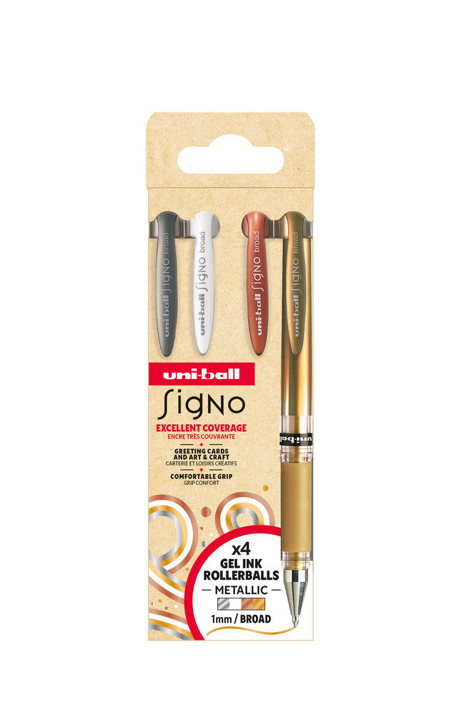 SET 4 BOLIGRAFO UNIBALL SIGNO UM-153 COLORES METALICOS | 1 UNIDADES | (UNI-BALL) Imagen principal del producto