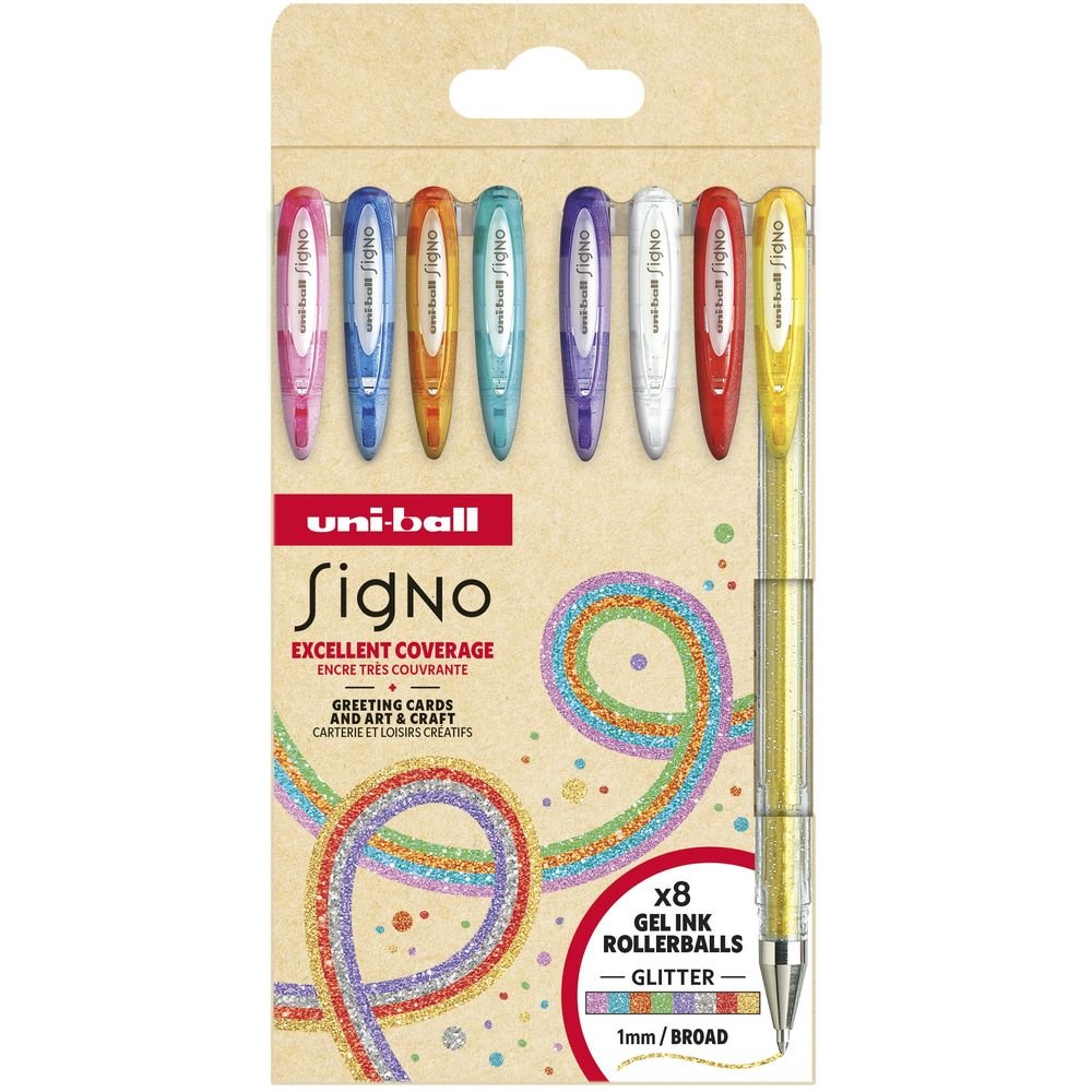 Boligrafo Uni-ball Signo Sparkling 1,0 mm Purpurina 8 Colores