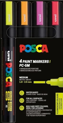 Marcadores Neon Uni-Posca PC5M 4 Colores para Cartelería Imagen principal del producto