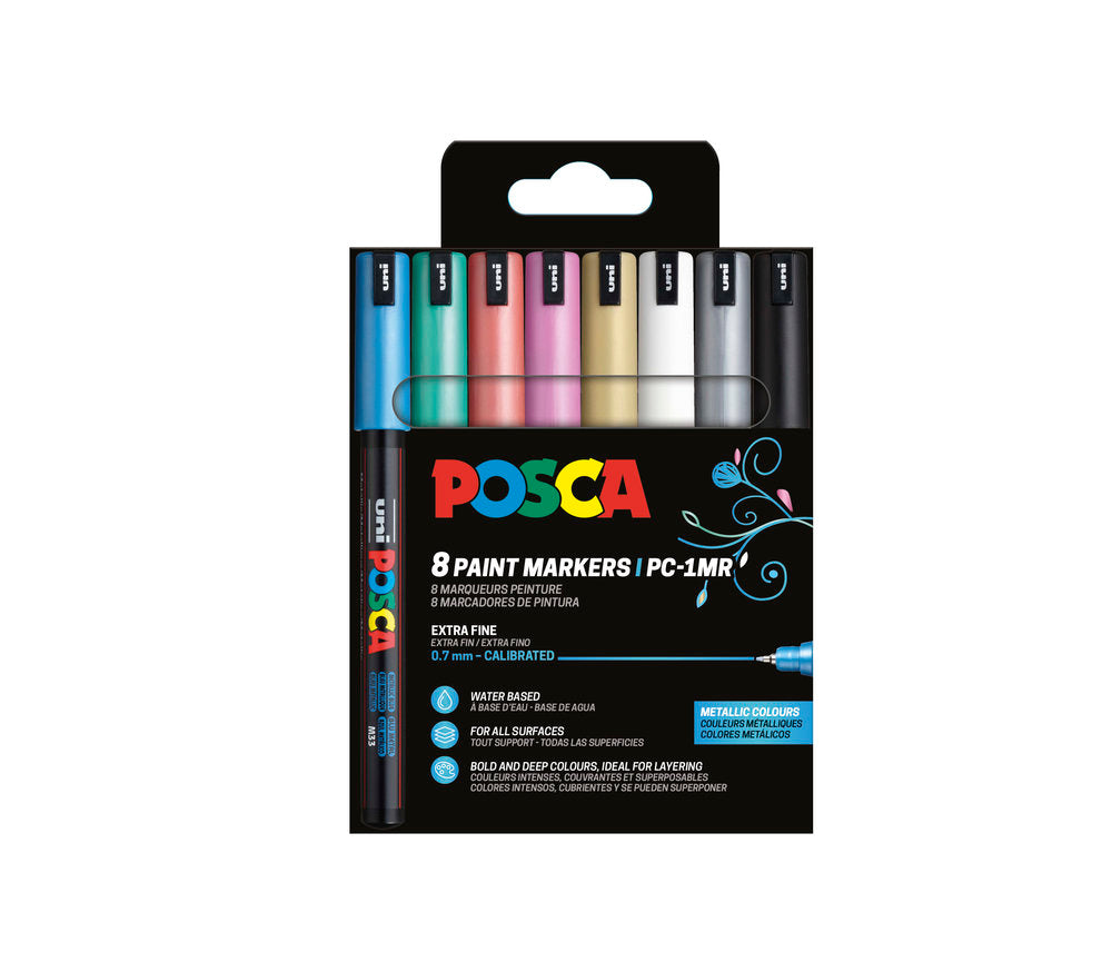 Rotulador Uni Posca Pc-1Mr 8 Colores Metalicos | Posca | Pack 1 Unidades Imagen principal del producto