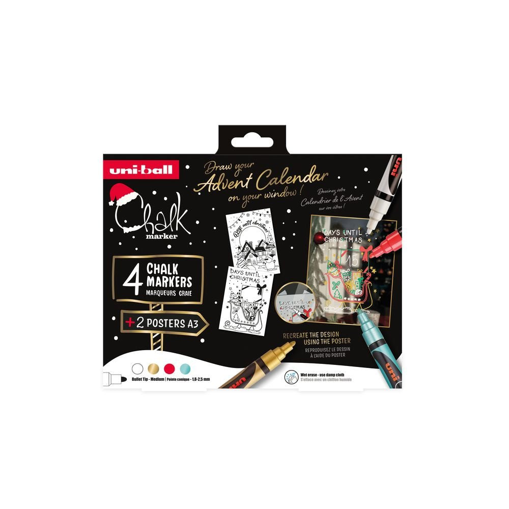 Pack 1 Calendario Adviento Chalk Marker Uniball Escandinavos Imagen principal del producto