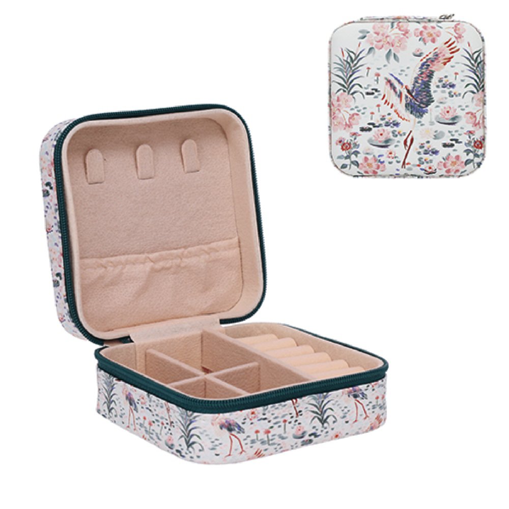 JOYERO CON CREMALLERA Y SEPARADORES FLORES DE FUJI | KIUB | 1 UNIDAD | 3701763901401