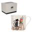 Taza porcelana Gato pintando 425 ml con caja regalo KIUB